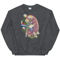 Nieren Unisex Sweatshirt - Floral | Codex Anatomicus Online