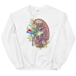 Nieren Unisex Sweatshirt - Floral | Codex Anatomicus Online