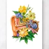 Ohr Anatomie - Floral - Weiß | Codex Anatomicus Hot