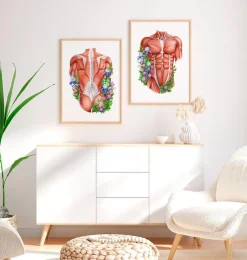 Rücken Anatomie I - Floral - Weiß | Codex Anatomicus Discount