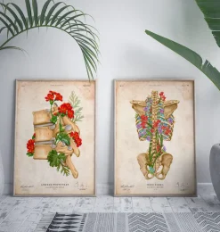 Rückenskelett Anatomie II - Floral - Vintage | Codex Anatomicus Clearance
