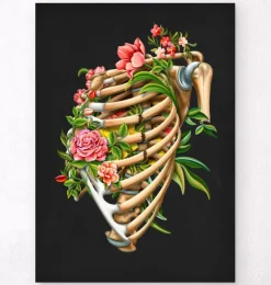 Rippenbruch - Floral - Schwarz | Codex Anatomicus Fashion