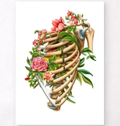 Rippenbruch - Floral - Weiß | Codex Anatomicus Best
