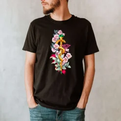Rod of Asclepius T-Shirt - Floral | Codex Anatomicus Sale