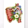 Rotatorenmanschettenruptur - Floral - Weiß | Codex Anatomicus Sale