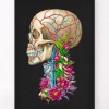 Schädel Anatomie II - Floral - Schwarz | Codex Anatomicus Outlet