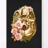 Schädel Anatomie V - Floral - Schwarz | Codex Anatomicus Discount