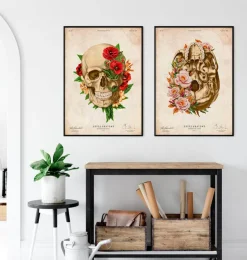 Schädel Anatomie V - Floral - Vintage | Codex Anatomicus Fashion