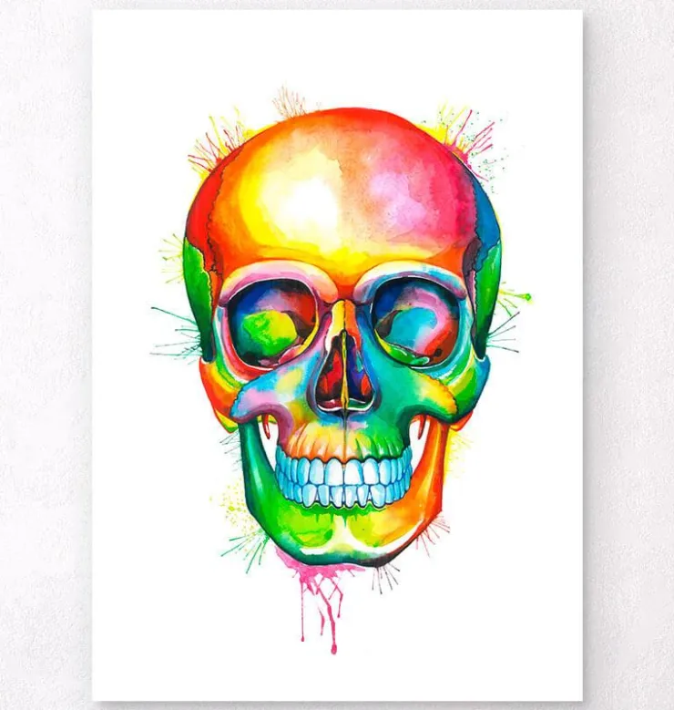 Schädel II - Aquarell | Codex Anatomicus New