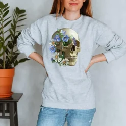 Schädel Unisex Sweatshirt - Floral | Codex Anatomicus Fashion