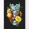Schilddrüsenadenom - Floral - Schwarz | Codex Anatomicus Fashion