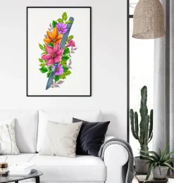 Skalpell mit Blumen - Weiß | Codex Anatomicus Discount