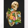 Skelett Anatomie - Floral - Schwarz | Codex Anatomicus New