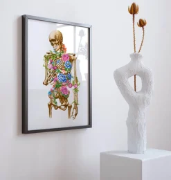 Skelett Anatomie - Floral - Weiß | Codex Anatomicus Outlet
