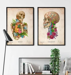 Skelett Anatomie - Floral - Vintage | Codex Anatomicus Hot