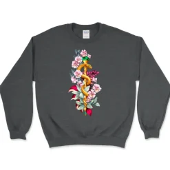 Äskulapstab Unisex Sweatshirt - Floral | Codex Anatomicus New