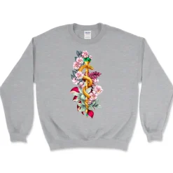 Äskulapstab Unisex Sweatshirt - Floral | Codex Anatomicus New