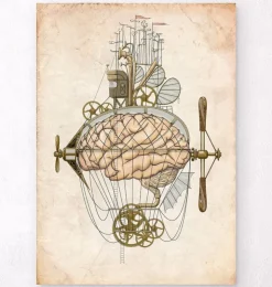 Steampunk Gehirn Kunst | Codex Anatomicus Outlet