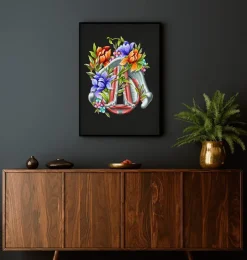Stimmbänder - Floral - Schwarz | Codex Anatomicus Online