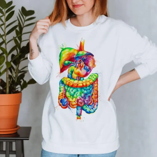 Verdauungssystem Unisex Sweatshirt - Aquarell | Codex Anatomicus Online