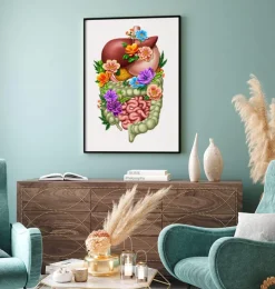 Verdauungstrakt - Floral - Weiß | Codex Anatomicus Outlet