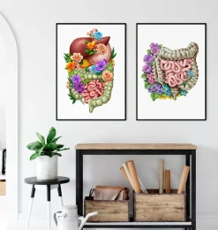 Verdauungstrakt - Floral - Weiß | Codex Anatomicus Outlet