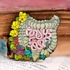 Verdauungstrakt mit Blumen - Emaille Pin | Codex Anatomicus Discount
