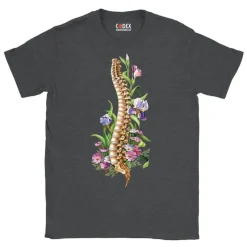 Wirbelsäule Unisex T-Shirt - Floral | Codex Anatomicus New