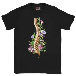 Wirbelsäule Unisex T-Shirt - Floral | Codex Anatomicus New