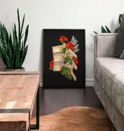 Wirbelsäulen Anatomie II - Floral - Schwarz | Codex Anatomicus Sale