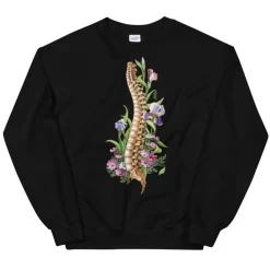 Wirbelsäulen Unisex Sweatshirt - Floral | Codex Anatomicus Hot