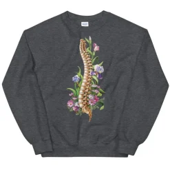 Wirbelsäulen Unisex Sweatshirt - Floral | Codex Anatomicus Hot