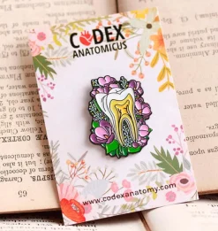Zahn mit Blumen - Emaille Pin | Codex Anatomicus Hot