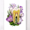 Zahnanatomie - Blumen - Weiß | Codex Anatomicus Outlet