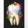 Zahnanatomie IV - Floral - Schwarz | Codex Anatomicus Fashion